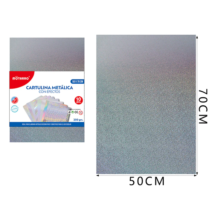 Cartulina Metal Holografica 50X70Cm 10Pcs 1