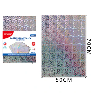Cartulina Metal Holografica 50X70Cm 10Pcs