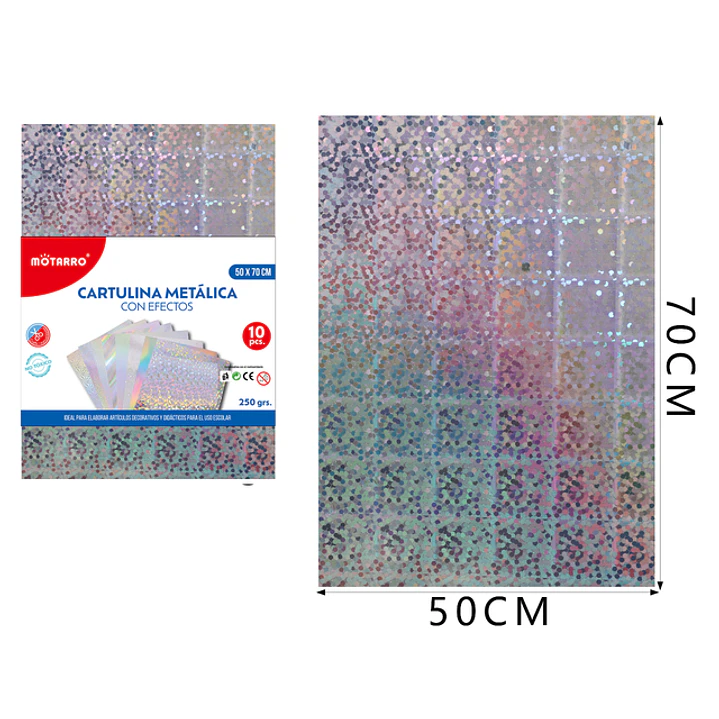 Cartulina Metal Holografica 50X70Cm 10Pcs 1