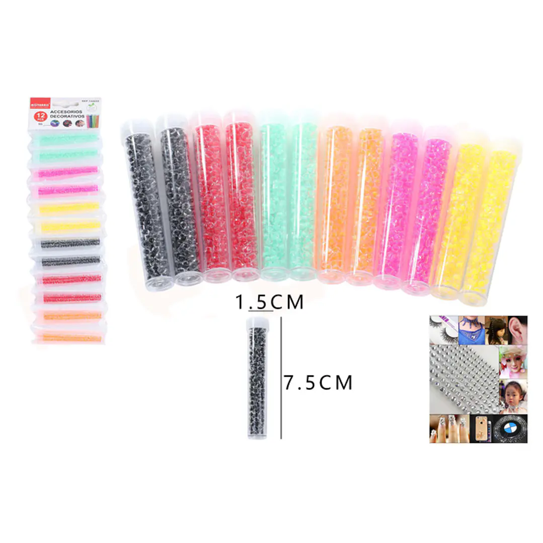 Escarcha Decorativa 7.5X1.5Cm 5G 12Pcs 1