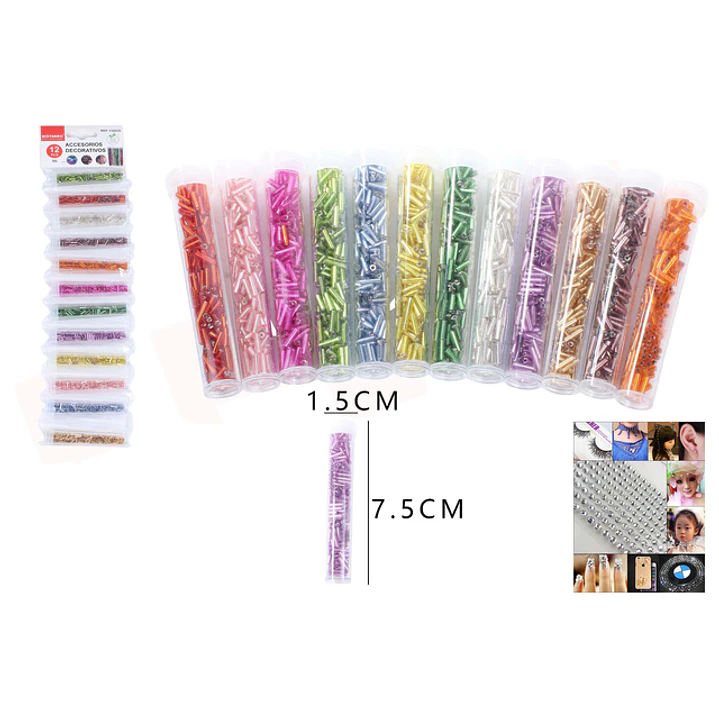 Escarcha Decorativa 7.5X1.5Cm 5G 12Pcs 1