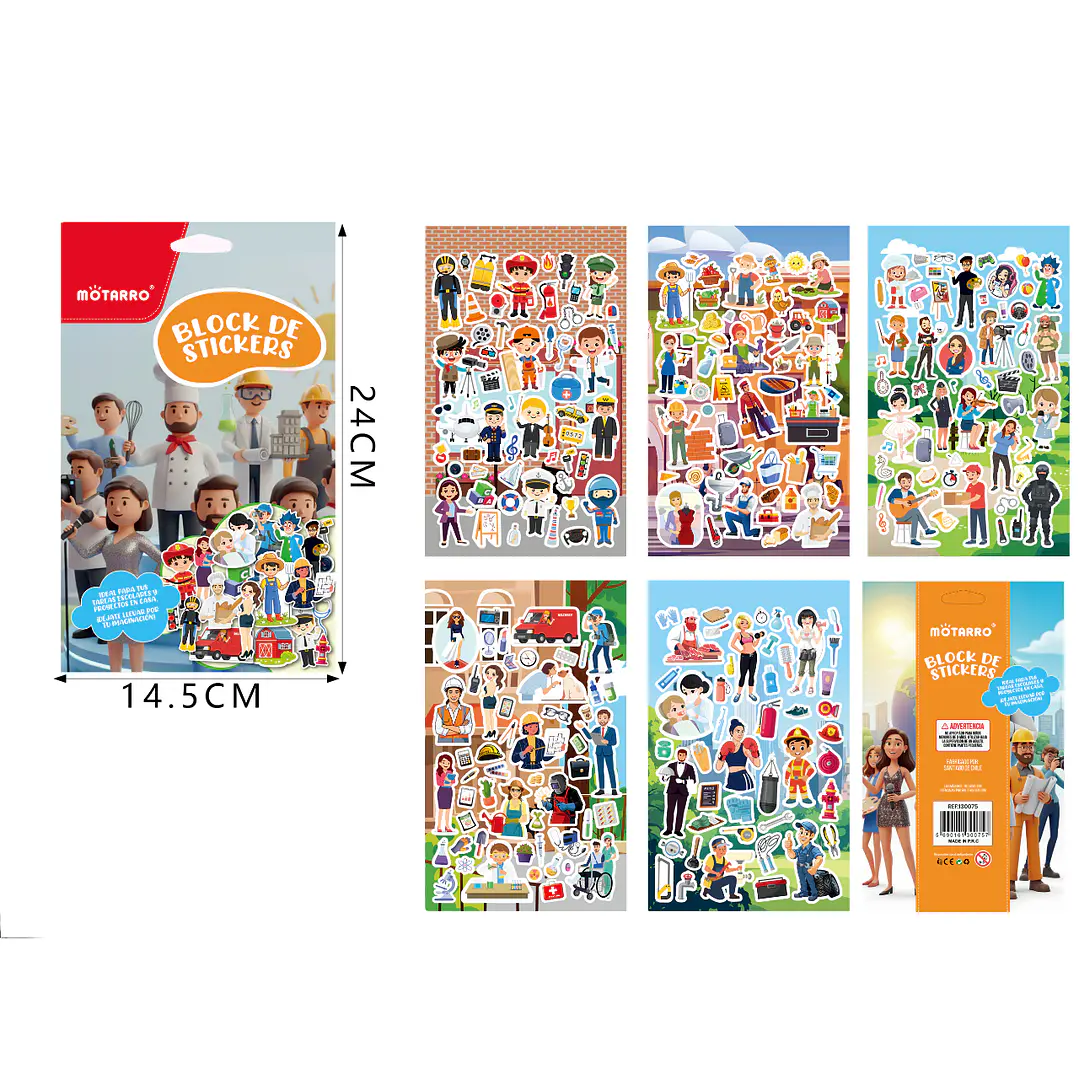 Block De Stickers Trabajo 14.5X24Cm 1