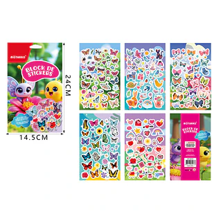 Block De Stickers Mariposa 14.5X24Cm
