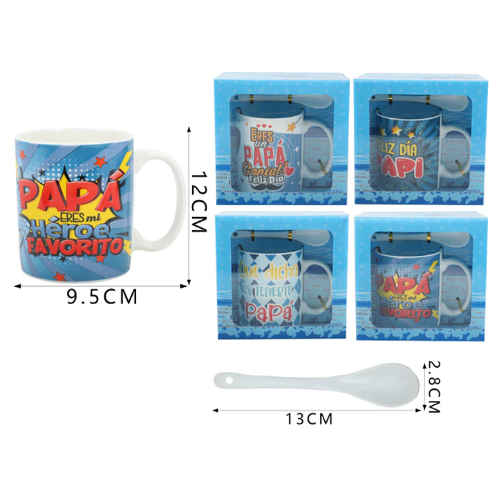 Set Taza Ceramica Dia Padre 12Cm 1