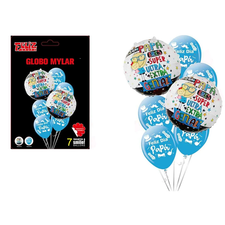 Set De Globos 7Pcs Dia Padre 1
