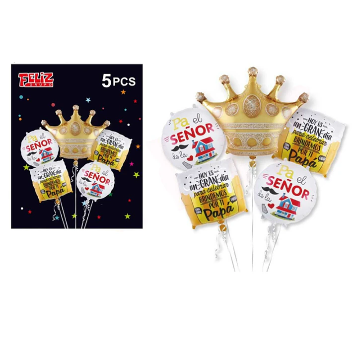 Set De Globos 5Pcs Dia Padre 1