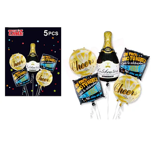 Set De Globos 5Pcs Dia Padre