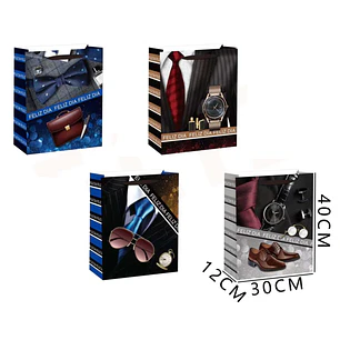 Bolsa De Regalo Dia Padre L 40X30X12Cm