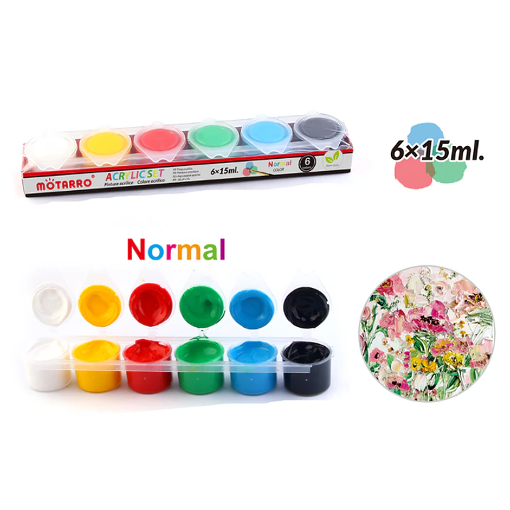 Pintura Acrilica Color Normal 6X15Ml 1