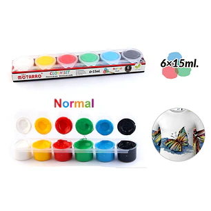 Pintura De Tela Color Normal 6X15Ml