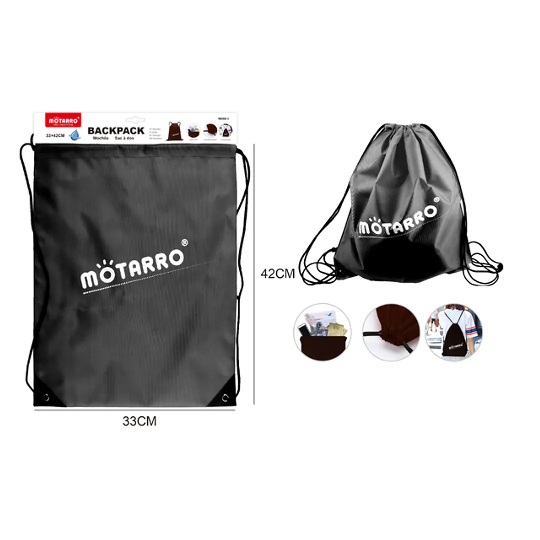 Mochila Motarro Negro 42X33Cm 1