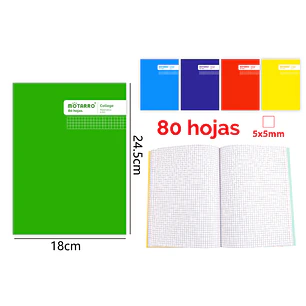 College Matematica 80Hojas 24.5X18.3Cm