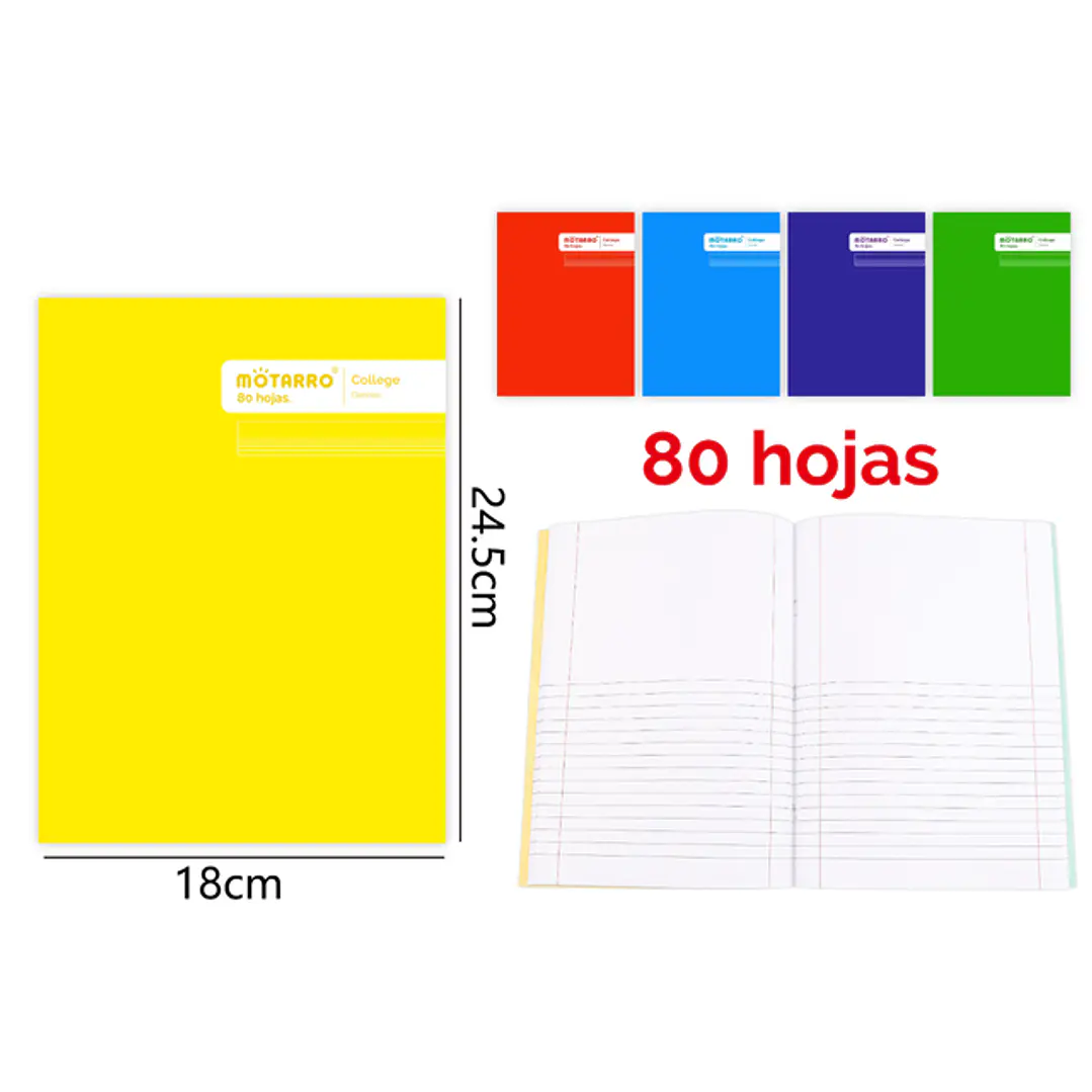 College Ciencias 80Hojas 24.5X18.3Cm 1