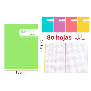 College Matematica 80Hojas 24.5X18.3Cm