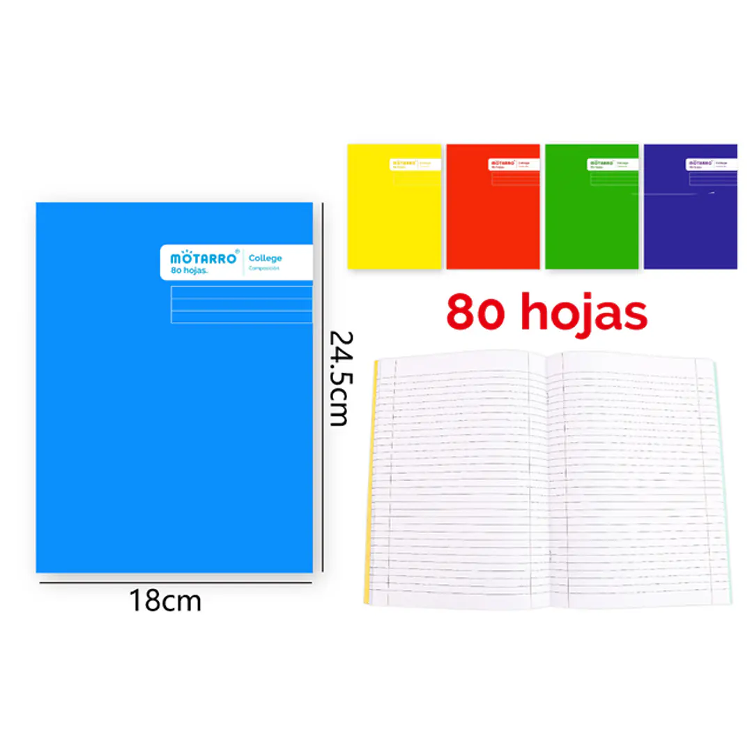 College Composicion 80Hojas 24.5X18.3Cm 1