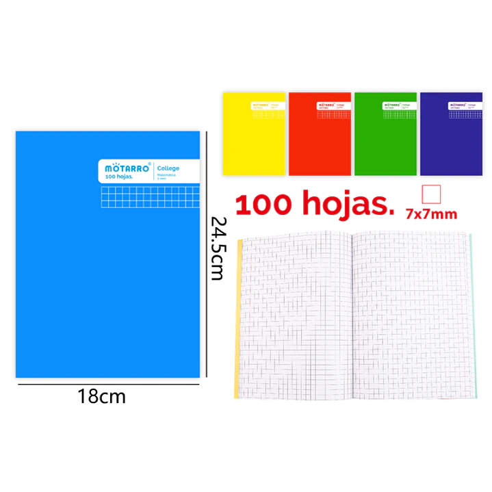 College Matematica 100Hojas 24.5X18.3Cm 1