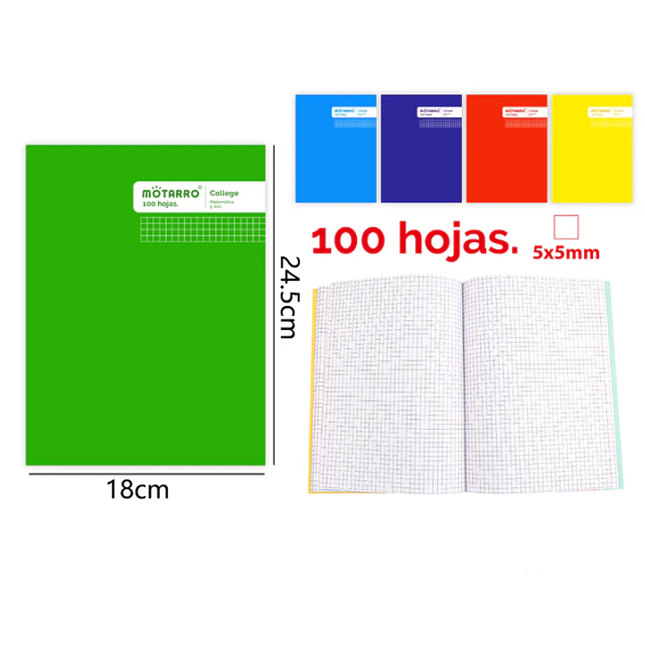 College Matematica 100Hojas 24.5X18.3Cm 1