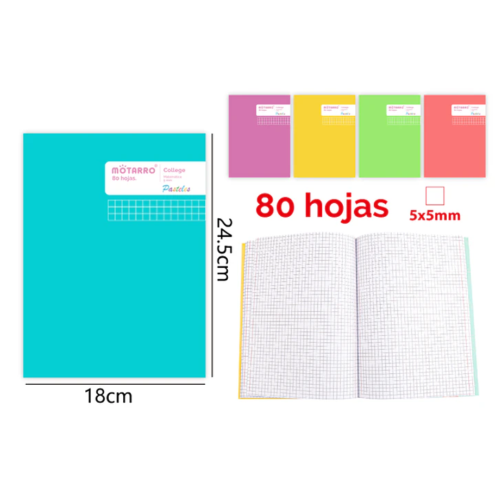 College Matematica 80Hojas 24.5X18.3Cm 1