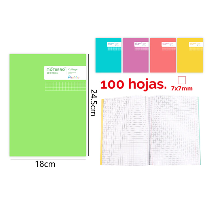 College Matematica 100Hojas 24.5X18.3Cm 1