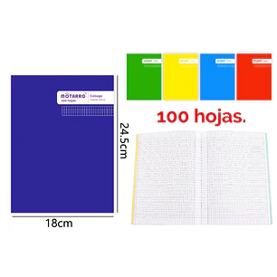 College Caligrafia Vertical 100Hojas 24.5X18.3Cm