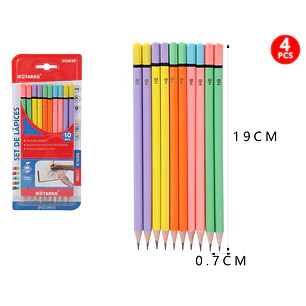 Lapices Grafitos Hb Macaron 19Cm 10Pcs