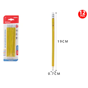 Lapices Grafitos Hb 19Cm 12Pcs