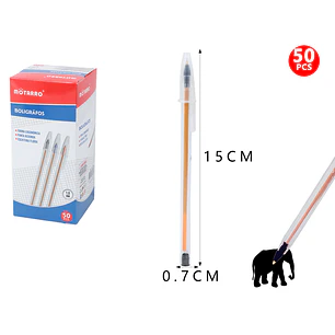 Lápiz Pasta Negro 15Cm 50Pcs