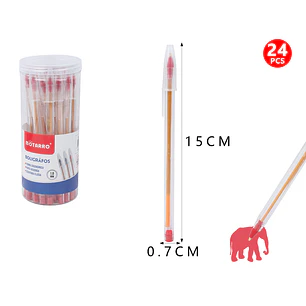 Lápiz Pasta Rojo 15Cm 24 Unidades