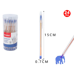 Lápiz Pasta Azul 15Cm 24 Unidades