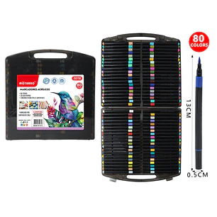 Marcadores De Color 13Cm 80Pcs