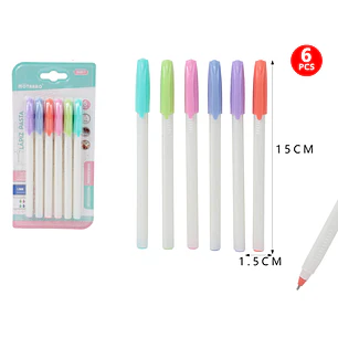 Boligrafos De Colores 15Cm 6Pcs