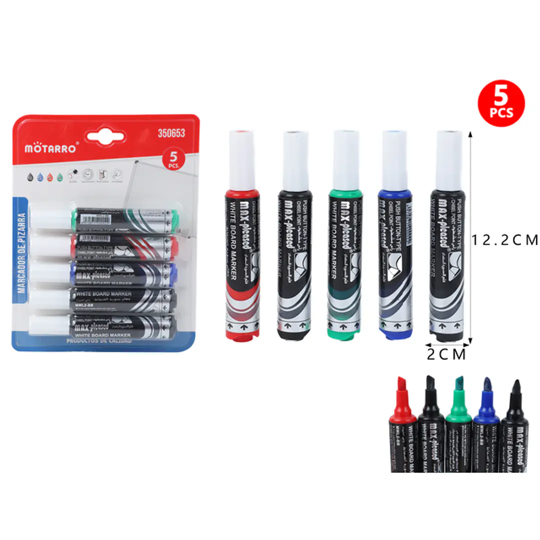 Marcadores De Pizarra 12.2Cm 5Pcs 1