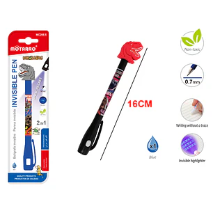 Lapiz Pasta Invisible Dinosaurio Azul 16Cm 0.7Mm