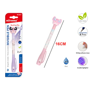 Lapiz Pasta Invisible Mariposo Azul 16Cm 0.7Mm