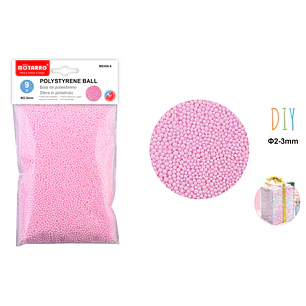 Bola De Poliestireno Rosado 2-3Mm 9G