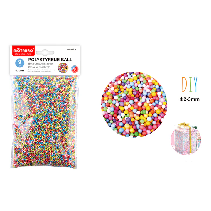 Bola De Poliestireno Colores 2-3Mm 9G 1