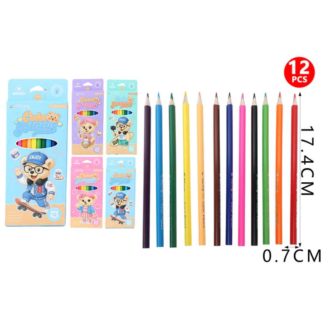 Lapices De Colores 17.4Cm 12Pcs 1