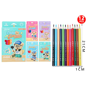 Lapices De Colores Jumbo 21Cm 12Pcs