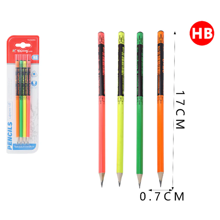 Lapices Grafitos Hb 17Cm 4Pcs 1