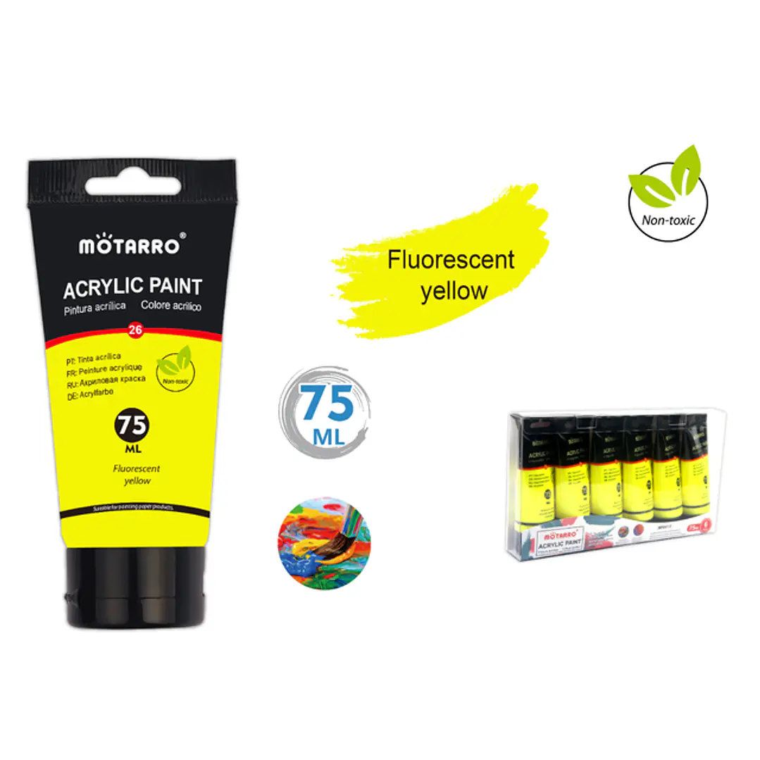 Pintura Amarillo Flourescente 75Ml 1
