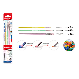 Set De Pinceles Plano 3Pcs