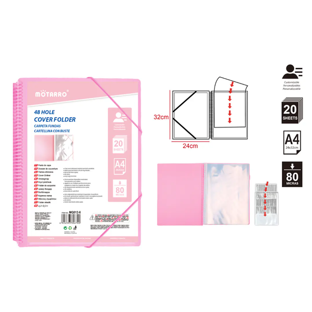 Carpeta Rosado A4 20Hojas 1