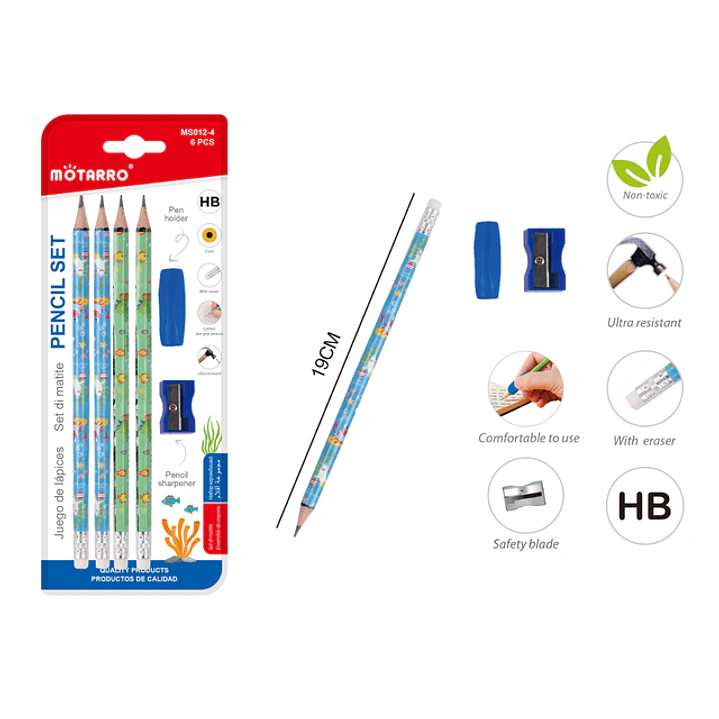 Set De Lapices Grafito Marina 19Cm 1