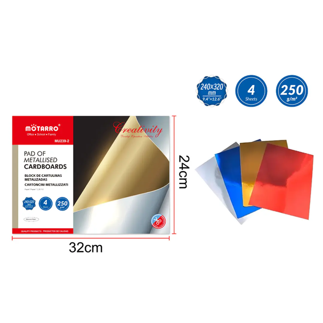 Cartulina de Aluminio A4 4Pcs 1