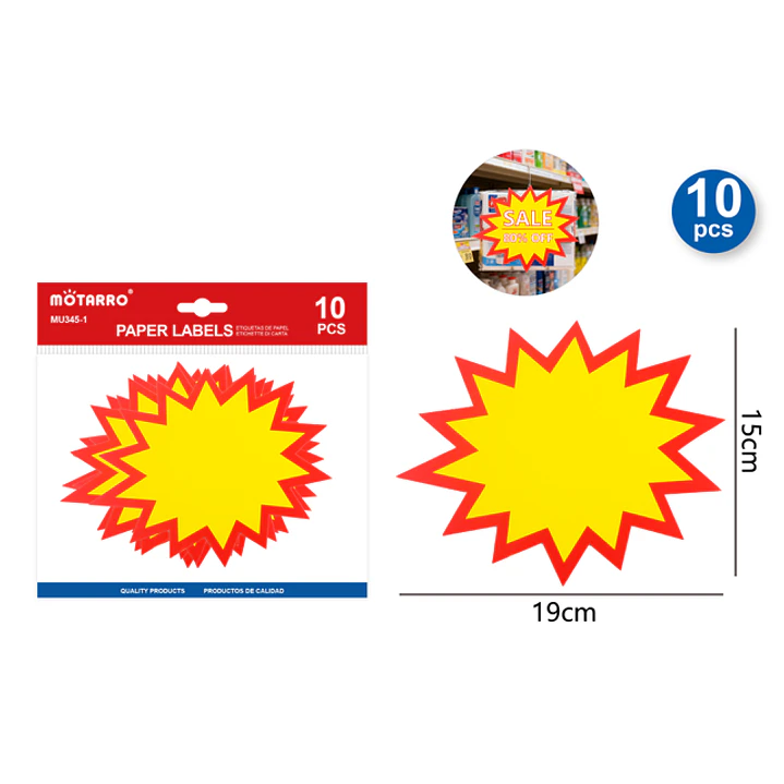 Etiquetas De Precio 19X15Cm 10Pcs 1