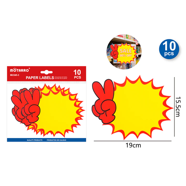 Etiquetas De Precio Yeah 19X15Cm 10Pcs 1