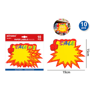 Etiquetas De Precio Sale 19X15Cm 10Pcs
