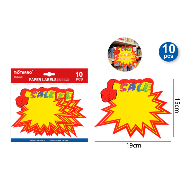 Etiquetas De Precio Sale 19X15Cm 10Pcs 1