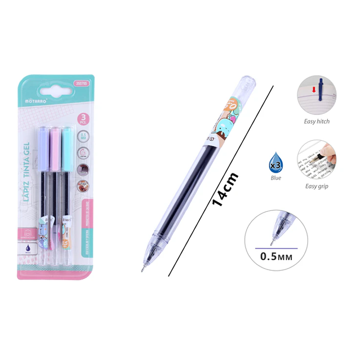 Boligrafos Azul 14Cm 3Pcs 1