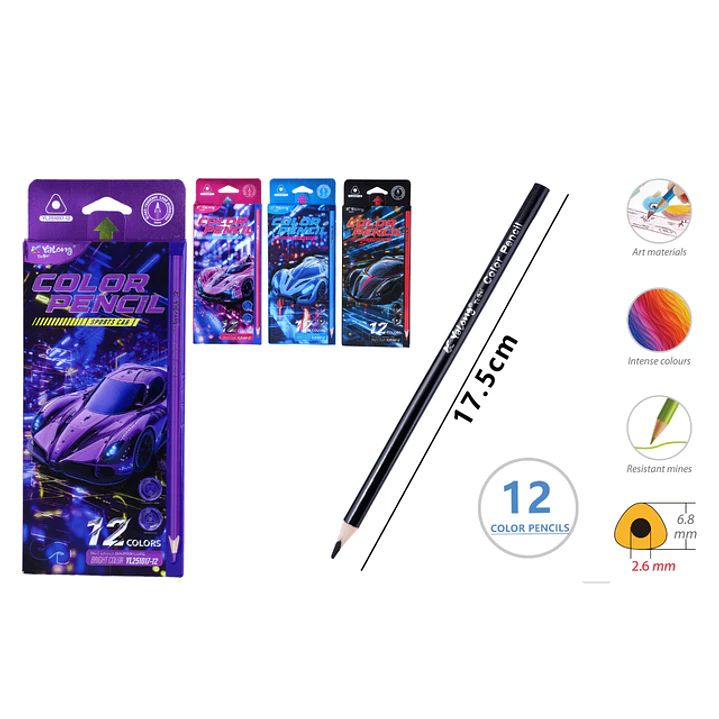 Lapices De Colores 17.5Cm 12Pcs 1